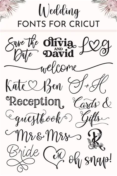 free wedding fonts for cricut